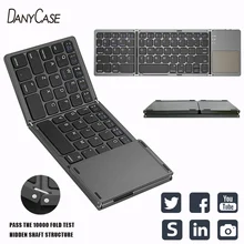 Mini katlanır klavye Touchpad Bluetooth 3.0 katlanabilir kablosuz tuş takımı Windows,Android,ios Tablet ipad telefon