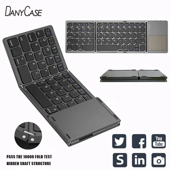 

Mini folding keyboard Touchpad Bluetooth 5.0 Foldable Wireless Keypad for Windows,Android,ios Tablet ipad Phone