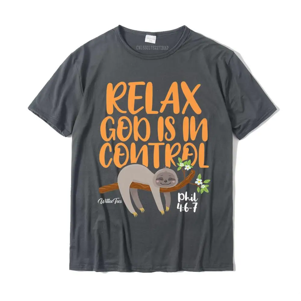 Tops Shirts Europe April FOOL DAY Prevalent Normal Short Sleeve 100% Cotton Fabric Round Neck Men T Shirt Normal Tee Shirts Relax God is in Control Phil 4 Christian Jesus Bible Tshirt__MZ23964 carbon
