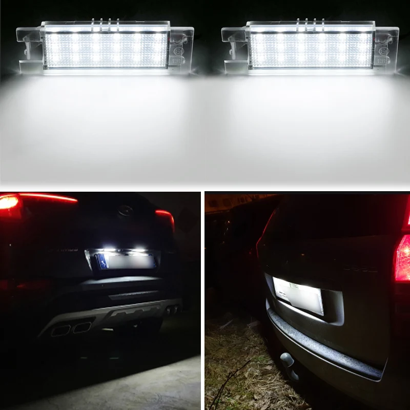 2x LED License Number Plate Light For Vauxhall Opel Astra H J Vectra C