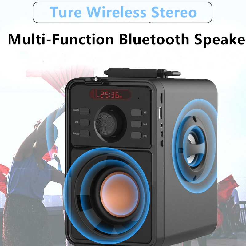 Big Bluetooth Speaker Portable Column Super Bass