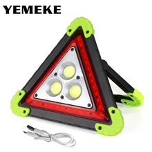 Многофункциональный светодиодный прожектор с подсветкой свет работы IPX4 Водонепроницаемый треугольный, предупреждающий свет перезаряжаемый Открытый Кемпинг походный фонарь