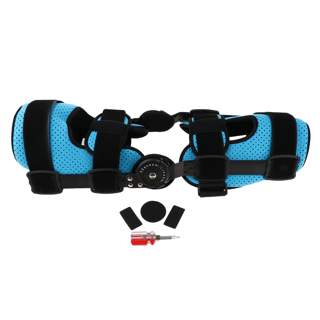 Breathable Full Leg Stabilizer Hinged Knee Support Orthosis Brace Guard Wrap Strap Fracture Fixed Splint for Sport Injuries