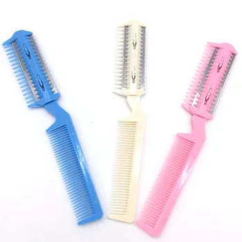 

1 Set of 8pcs Haircut Comb Manual Practical Durable Double Sided Hair Cutting Comb Thinning Comb Blades Comb with 20pcs Razor Bl