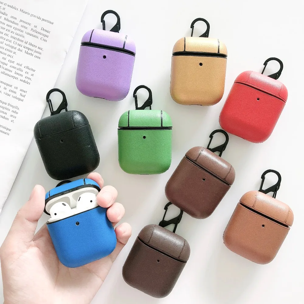 Cover For Airpods 2 1 Case Bluetooth Wireless Earphone Fashion PU Leather Cover For Airpods 1 2 Charging Box Headset Accessaries (2)