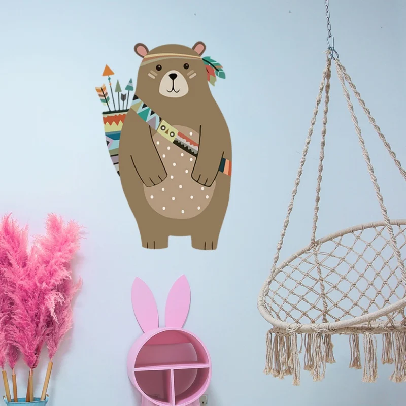 Wall Stickers Children's Room Kindergarten Bear/Robot/Nine Planets Luminous Early Education Enlightenment Decorative Stickers