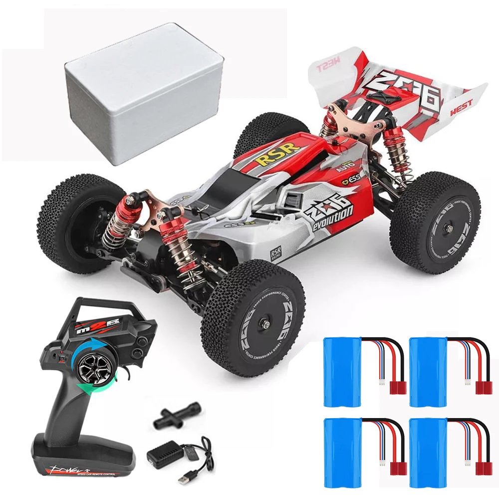 Красный WL toy 1/14 144001 RTR 2,4 GHz RC автомобиль масштаб Дрифт гоночный автомобиль 4WD Металлическое шасси шарикоподшипник вала передач 60 км/н высокая скорость - Цвет: Красный