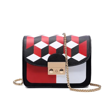 

Messenger bag female Korean version of the small bag Korean tide 2020 new simple chain printing mini bag Fashion casual small