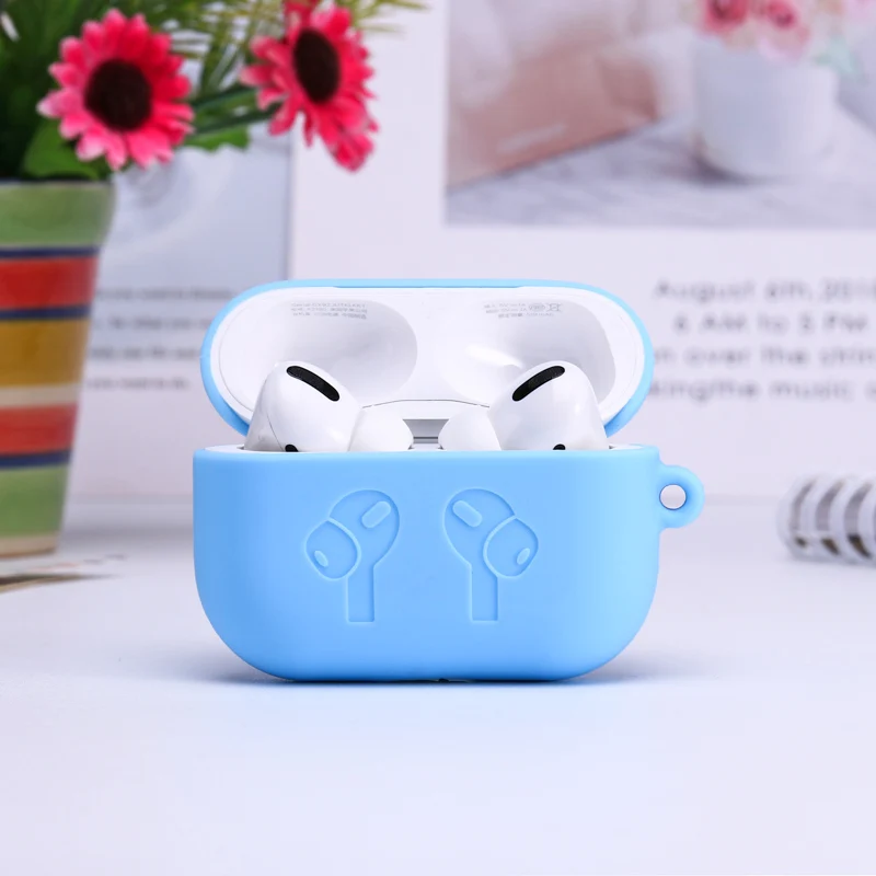 Для AirPods Pro Чехлы разноцветные беспроводные Bluetooth гарнитура силиконовый мягкий