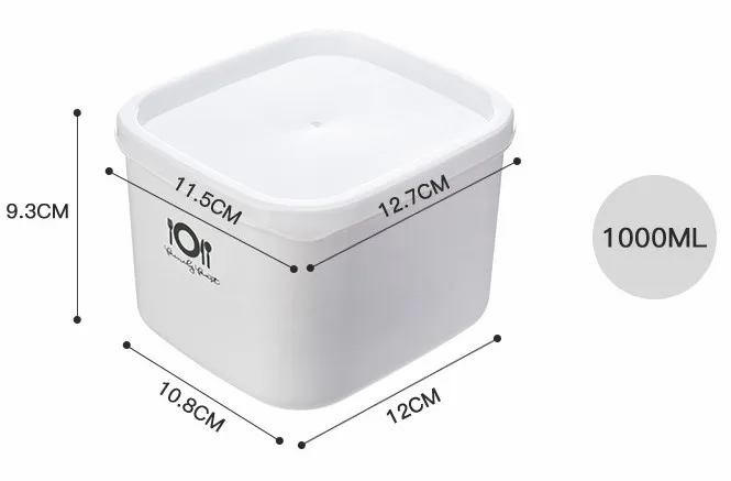 Малыш Ланч-бокс для взрослых пищевой контейнер пыленепроницаемый микроволновая печь Bento коробки коробка для хранения кухонные аксессуары - Цвет: square 1000ml