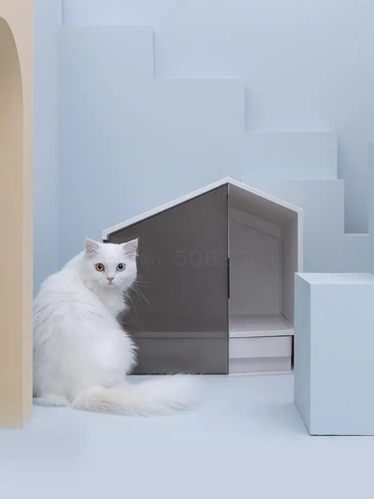 Хвост маленький дом кошка песочница полузакрытый кошачий Туалет песочница дезодорирующий Кот навоз таз
