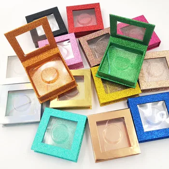 

200pcs wholesale false eyelashes packaging box fake 3d mink lashes boxes faux cils strip diamond magnetic case empty