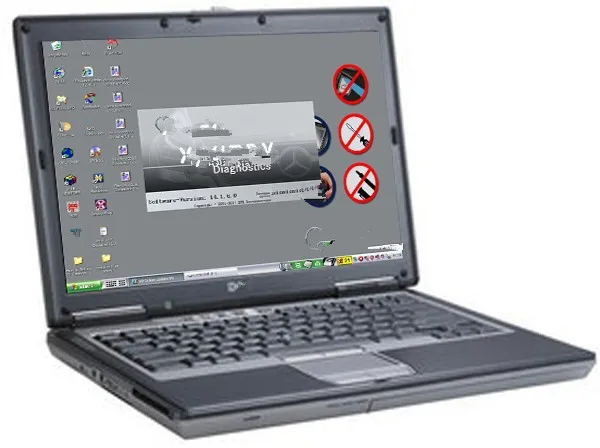 Для Dell d630 ноутбук диагностический ПК 4g ram компьютер с MB STAR C4 C5 C6 программное обеспечение,12 HDD SSD Автомобильная диагностика установлена хорошо
