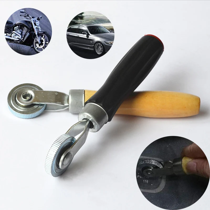 Floridivy Auto-LKW-Kugellager-Reifen Reifen-Patch Roller Stitcher Puncture Repair Rohrwerkzeug mit bequemem Handgriff Holzgriff 