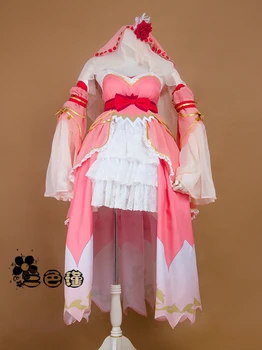 

Sword Art Online Yuki Asuna Cosplay Costumes Dermaphoria/Libra Of Judgment Beautiful Pink Dress Role Play Clothing Custom-Make