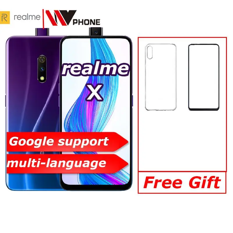 Realme x 4G LTE 4 Гб 64 Восьмиядерный Snapdragon 710 экран 6 53 дюймов 3765 мАч двойная задняя камера