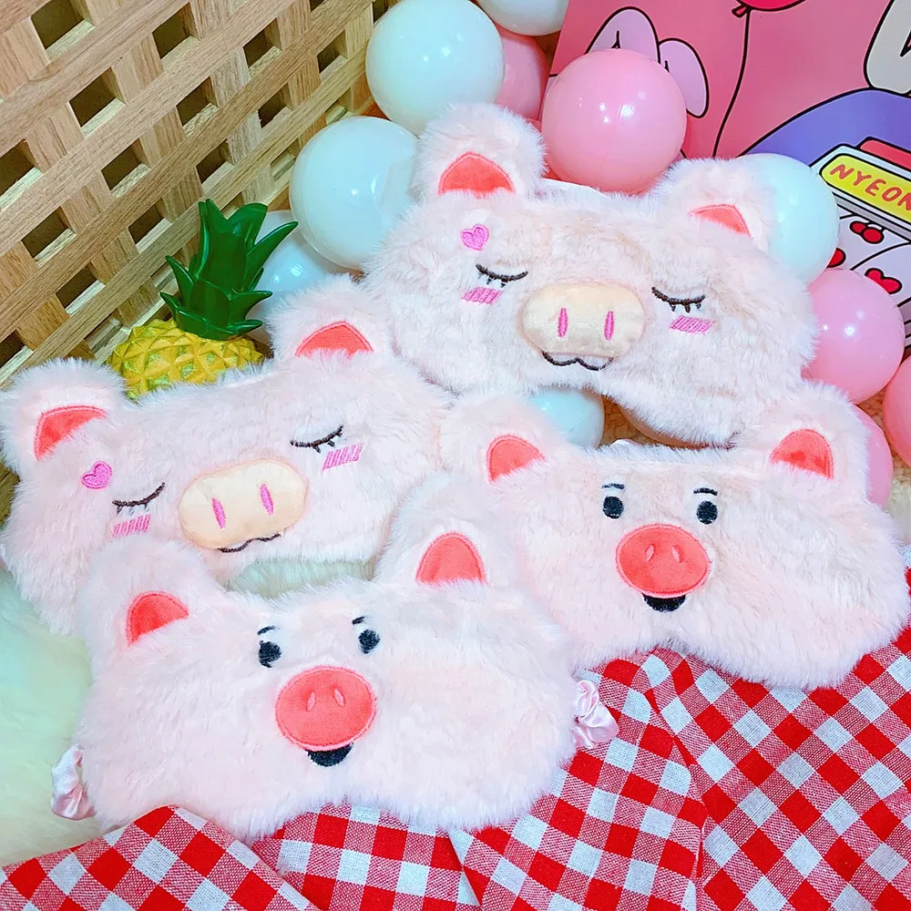 

Japanese-style Plush Eye Patch Cute Cartoon Winter Soft Girl Sleep Creative Pink Not Can Creative Shade Create