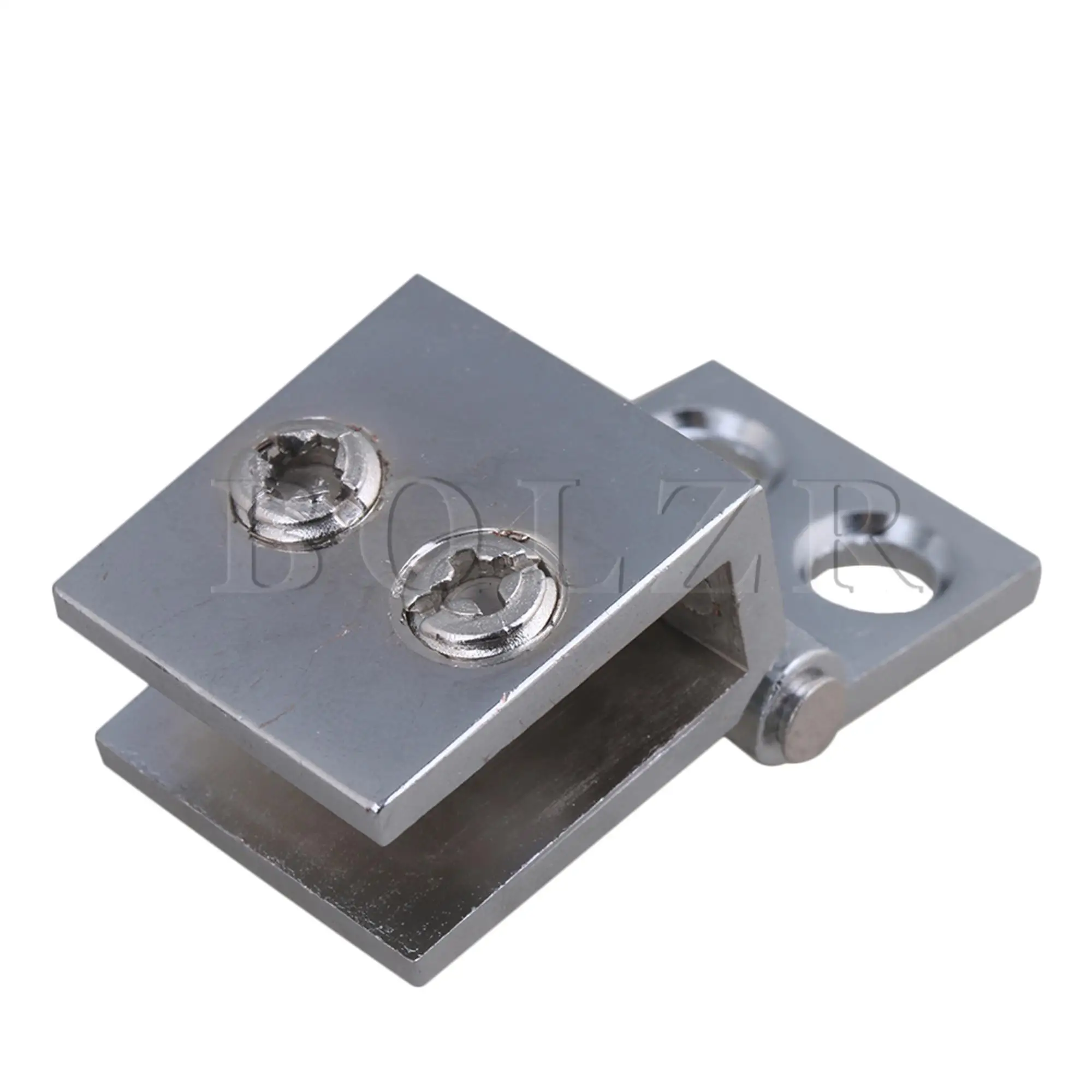 BQLZR Metal Bathroom Shower Door Silver Metal Wall to Glass Clamp Hinge