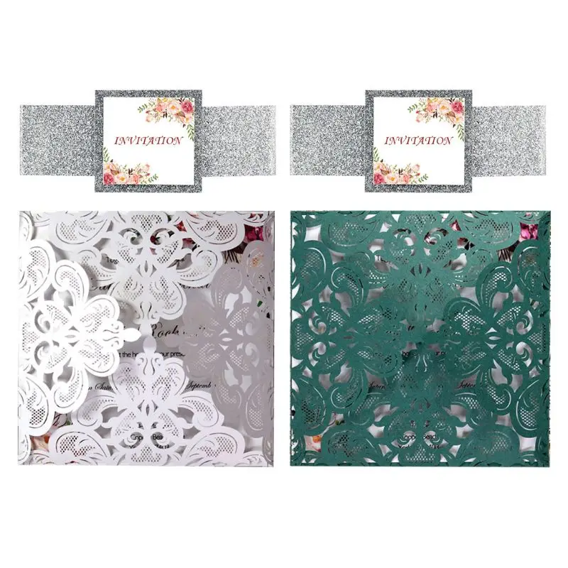  20 Pcs European Style Wedding Graduation Birthday Invitation Card with Seal Envelopes Kits Supply - 4.00047E+12
