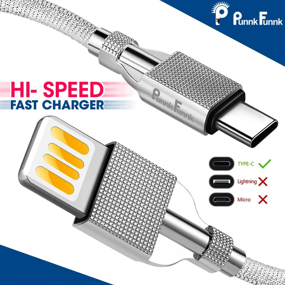 Роскошный электромагнитный кабель USB C Micro 2 4 А быстрой зарядки Type для samsung huawei iphone