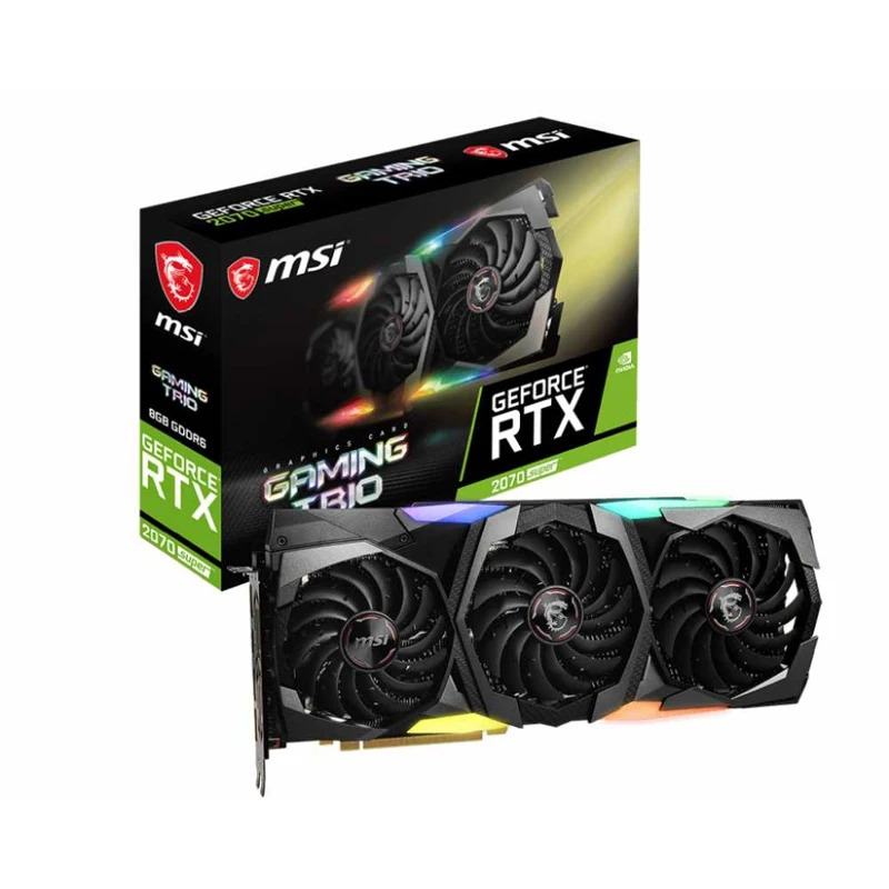 Видеокарта MSI PCI-E RTX 2070 SUPER GAMING TRIO NV RTX2070SUPER 8192Mb 256b GDDR6 1770/14000/HDMIx1/