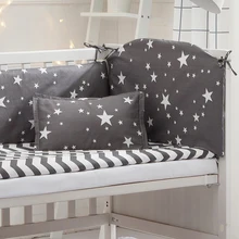 Скидка 6/7 шт набор постельного белья для детей, занавес berco кроватки черный детской Комнаты Настенный декор милые толстые детские кроватки, 120*60/120*70 см