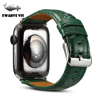 

Genuine leather band for apple watch 38/40mm 42/44mm top cowhide leather band for iwatch series 5/4/3/2/1 watchband bracelet men