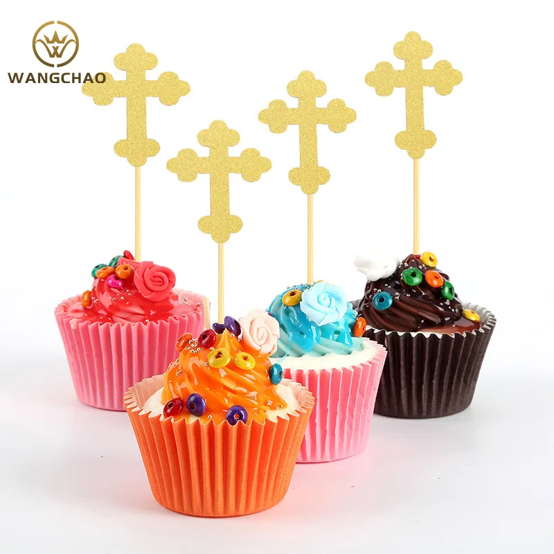Decoration De Gateau Avec Ange En Croix Fournitures De Decoration Pour Fete Prenatale De La Premiere Communion Et Paques 24 Pieces Sac Aliexpress