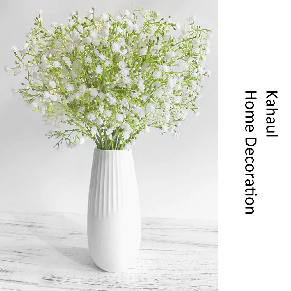 5 веток пластиковые искусственные цветы букет белая Гипсофила DIY свадебный дом балкон наружное украшение babysbreat поддельные цветы