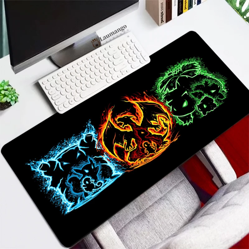 ポケモンマウスパッド漫画 ゲームラバーロックエッジマウスパッドxl大pcアクセサリノートパソコンのキーボード再生デスクcsgo用 Mouse Pads Aliexpress