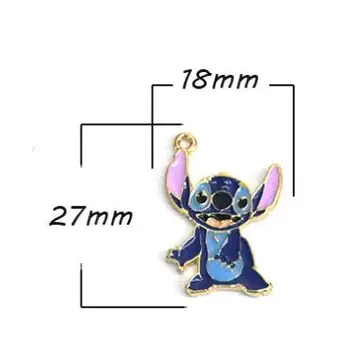 

10 Pcs stitch Cartoon Charm Necklace/Bracelet/Earrings Pendants DIY Jewelry Making Accessories T-5