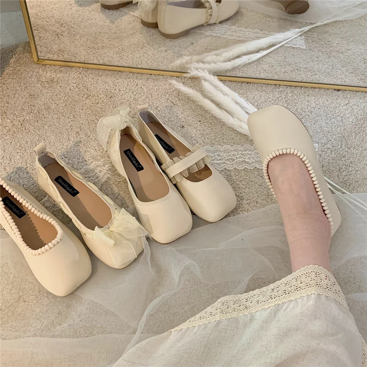 MOCASSIN Femmes Comfort Flat Ballet Soft Marque De Luxe Fond épais