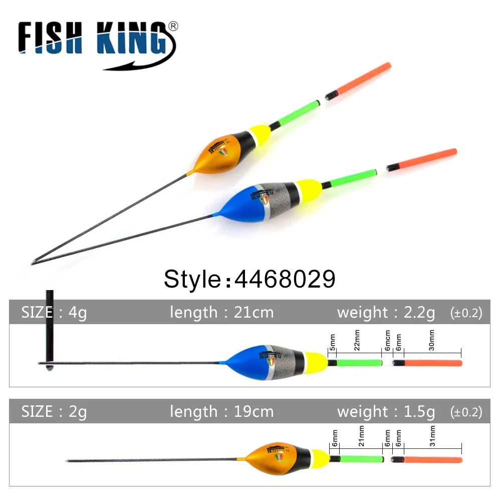 FISH KING Fishing Float Set Flutuador Mix Size Color Carp Fishing Buoy Boia Floats Pesca Tackle 10PCS/lot