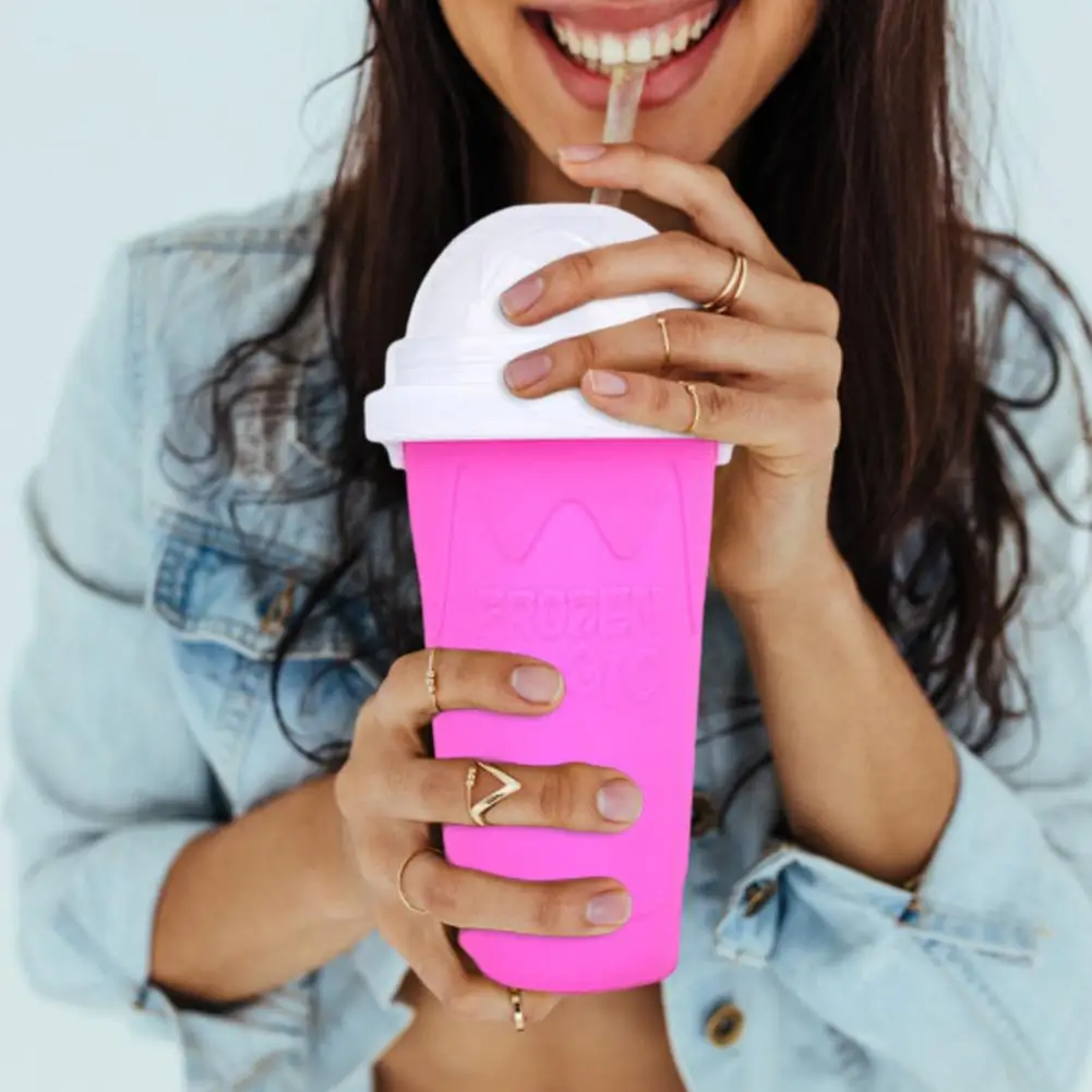 Summer Thirst Quench Silica Gel Smoothie Cup Quick-frozen Cooling Ice Crusher Used For DIY Milkshake Cream | Дом и сад