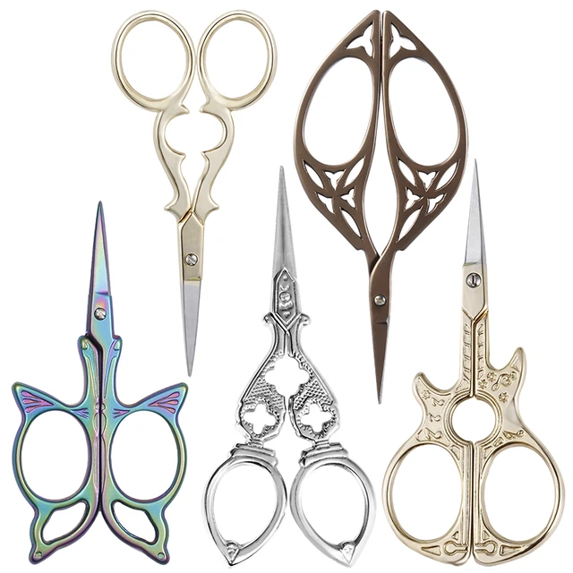  Retro Scissors, European Stainless Steel Gourd Shape