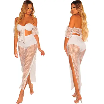 

2020 new style sexy Summer dress solid woman vacation dress 314