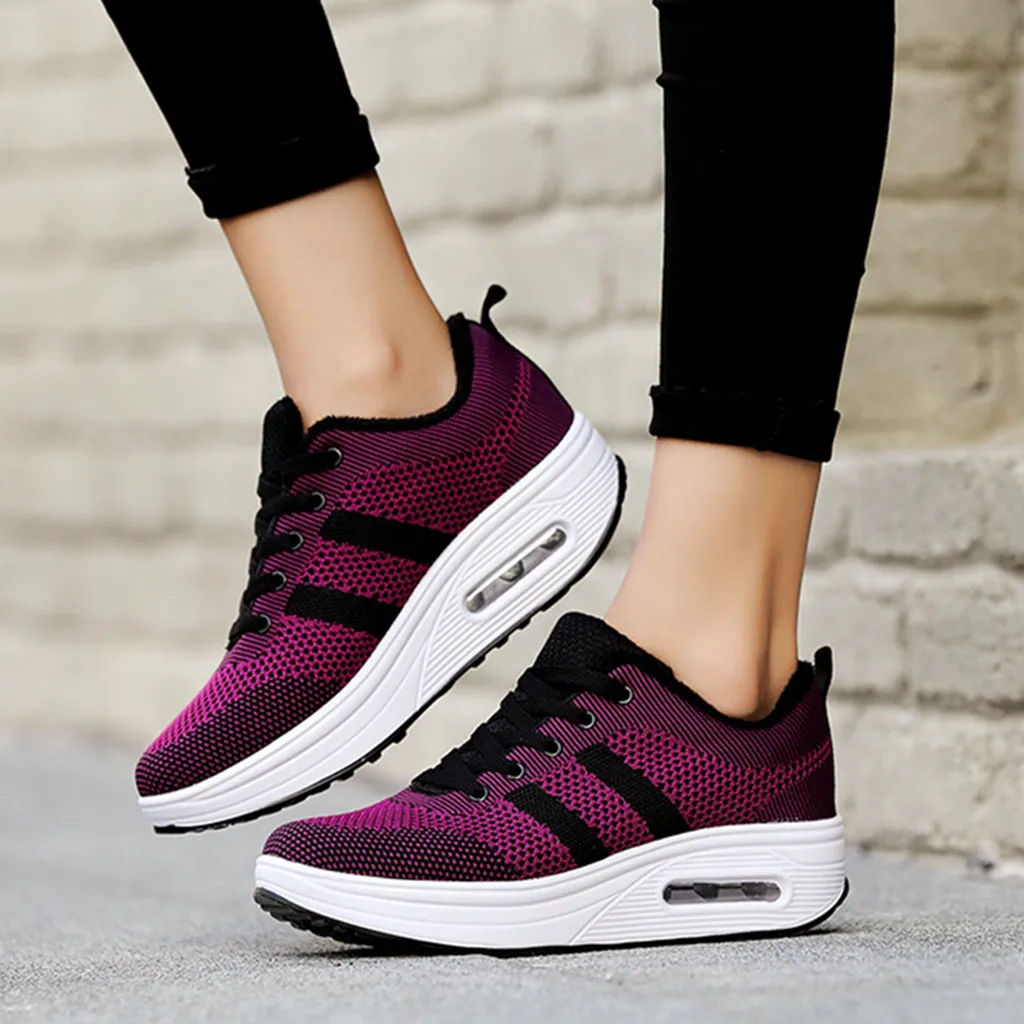

Tenis Shoes Woman Streetwear Casual Sneakers Shoes Women Fashion Breathable Lace Up Sports Running Sneakers Zapatos De Mujer
