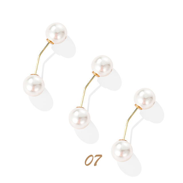 Imitation Pearls Brooches Pins Women Cardigan Shawl Scarf Fixed Buckle Simple Elegant Clothes Accessories Jewelry Gifts