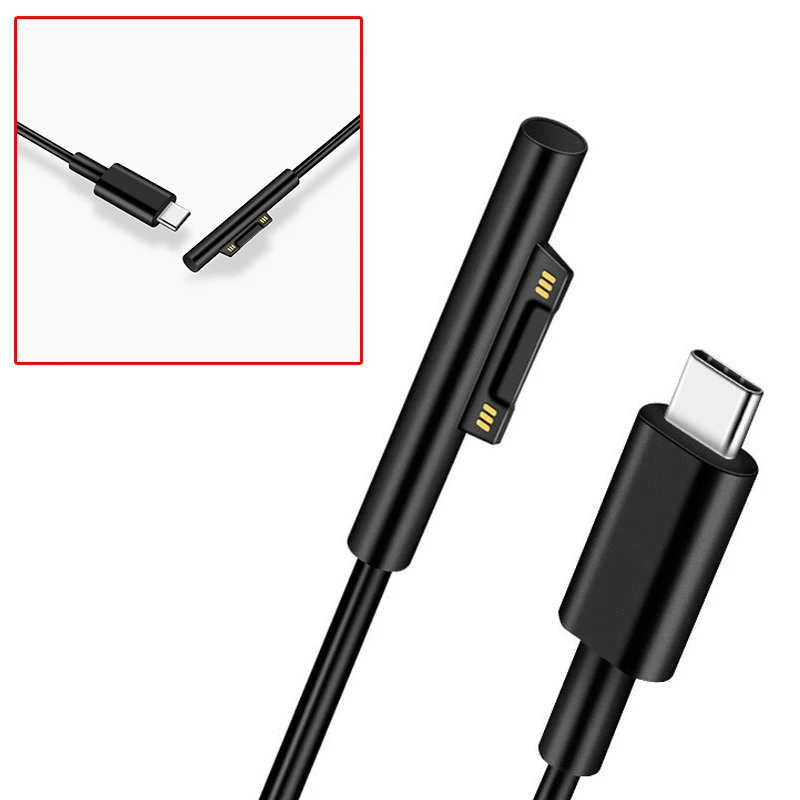 PPYY-1,5 м USB C кабель для зарядки 12 В встроенный PTC защитный совместимый для Surface Pro 3/4