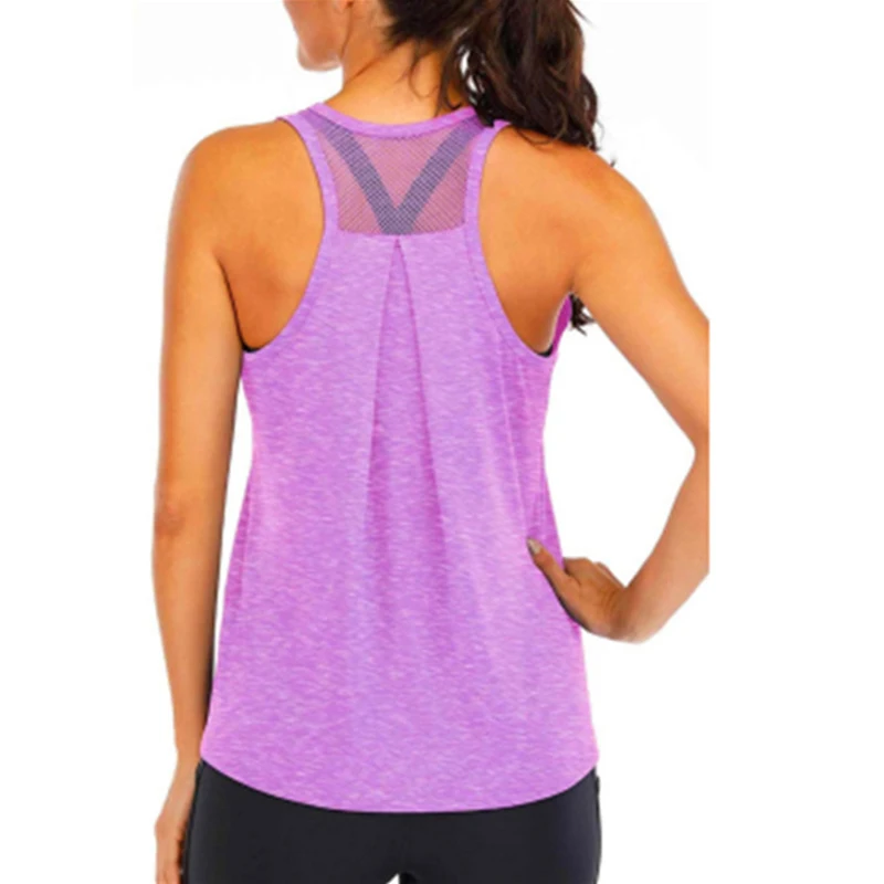 Yoga Shirt Female New Style T-Shirt Loose Fitness Tops Vest Women Sleeveless Sport Tee Quick-Drying Gym Running Workout Blouse 6