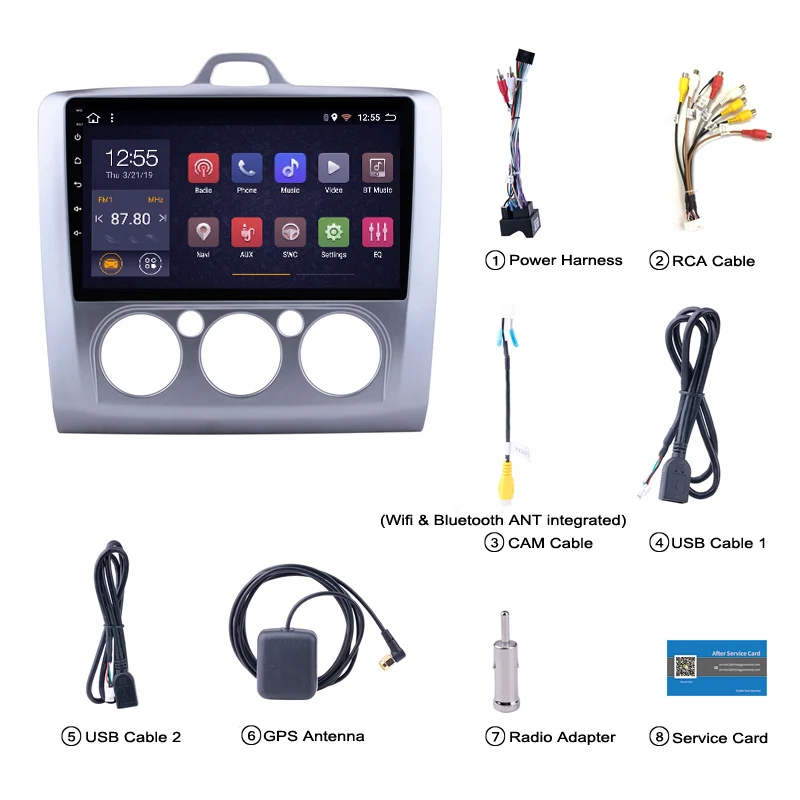Flash Deal Android 9.0 PX6 4G+64G Car Audio Player 9 inch For Focus 2006-2014 Car GPS Navigation With Playstore,Wifi 5