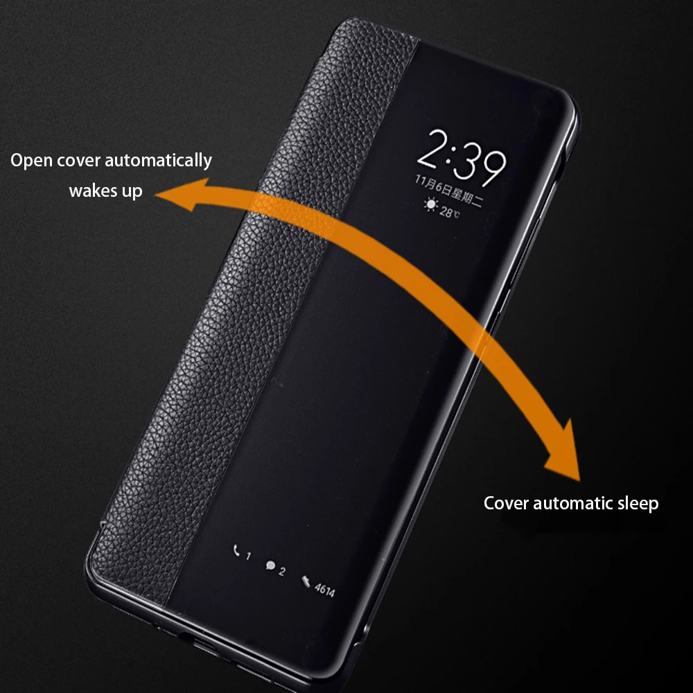 Чехол huawei P30, официальный кожаный защитный флип-чехол с окошком для просмотра, чехол huawei P30 Pro, чехол huawei P30 Pro, чехол Funda