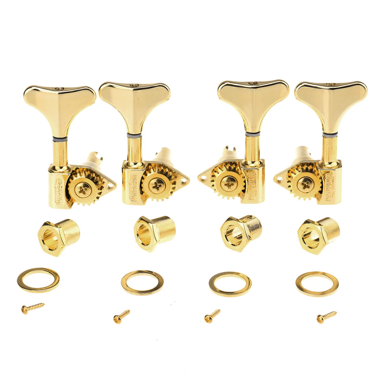Wilkinson 2R2L 20:1 Rapporto Di Bass Tuners Macchina Heads Tuning Pioli Chiavi Set Per Ibanez Basso Elettrico Stile, Oro