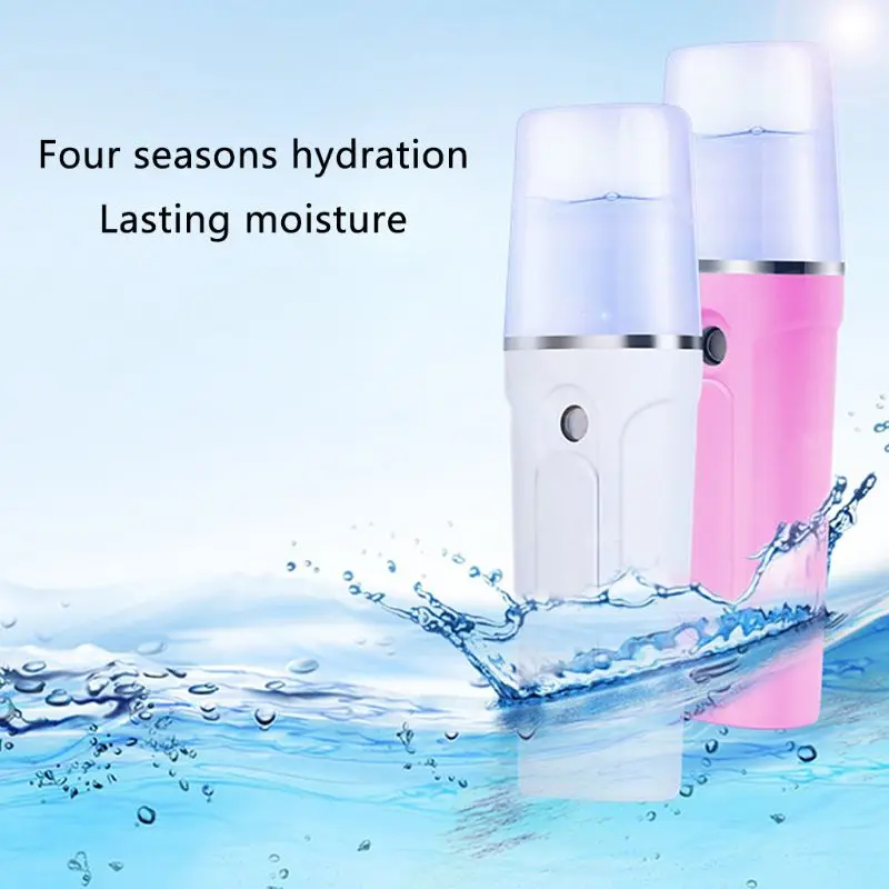 

Mini USB Nano Facial Steamer Sprayer Ultrafine Mister Face Spa Hydrating Moisturizing Skin Care Handy Rechargeable Portable Trav