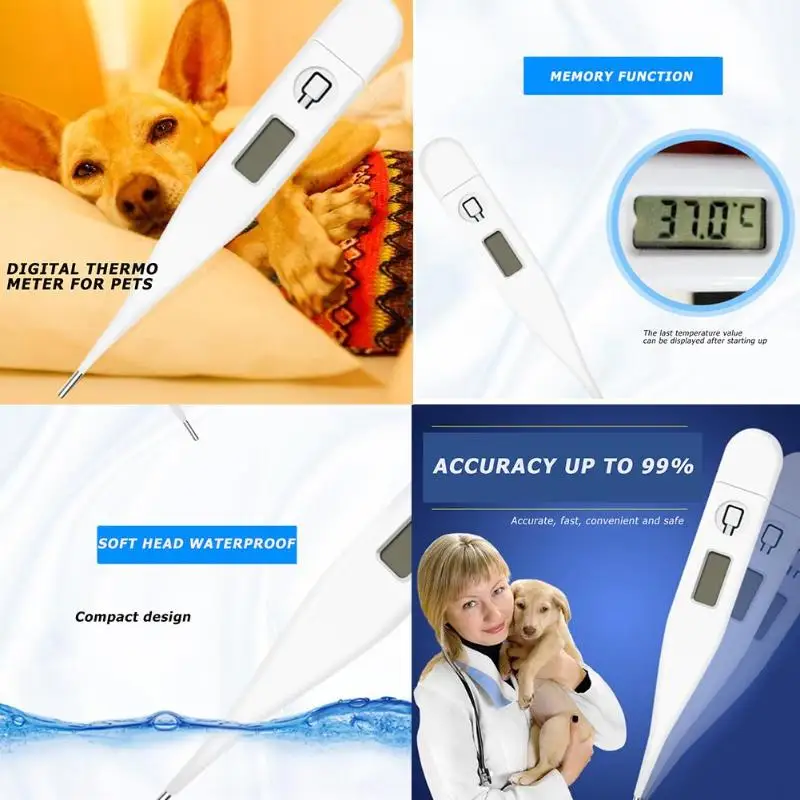 Домашние животные оральные подмышки Anus Dog цифровой термометр отличное качество точное измерение Индикатор температуры быстрого чтения