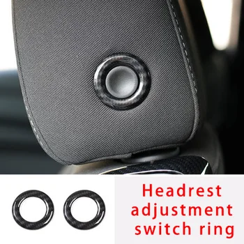 

For Camaro Bumblebee 17-20 carbon fiber Headrest adjustment switch ring molding trim