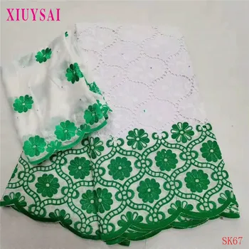 

XIUYSAI Dubai 100%cotton fabric african lace fabric 2020 high quality swiss voile lace in switzerland nigerian lace fabric 7yard