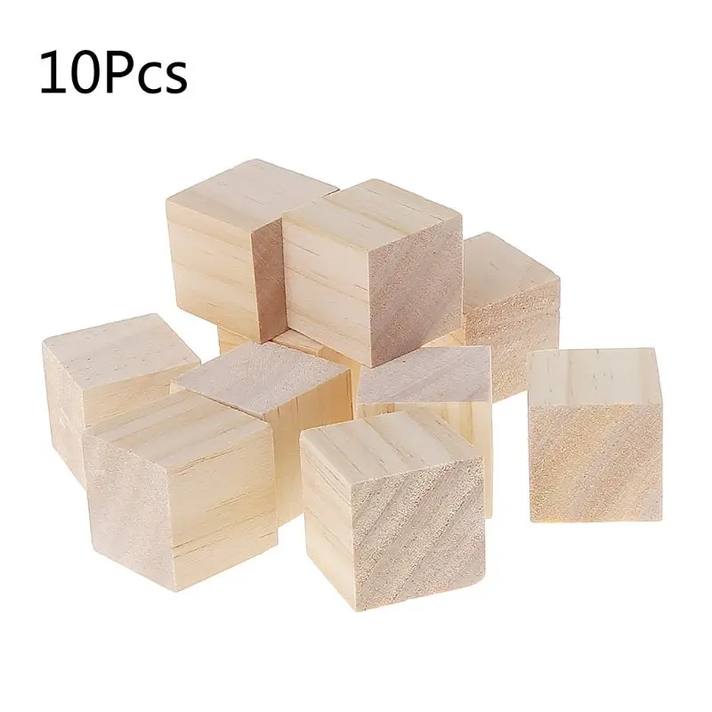

Wooden Square Blocks Unfinished Wood Solid Wood Cube Mini Cubes DIY Woodwork Craft Embellishment for Wedding Christmas Party