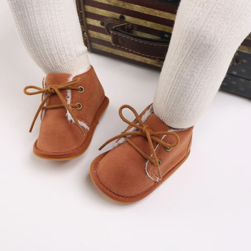 Neue Schnee Baby Booties Schuhe Baby Junge Mädchen Schuhe Krippe Schuhe Winter Warme Baumwolle Anti-slip Sohle Neugeborenen Kleinkind erste Wanderer Schuhe – Detail 12