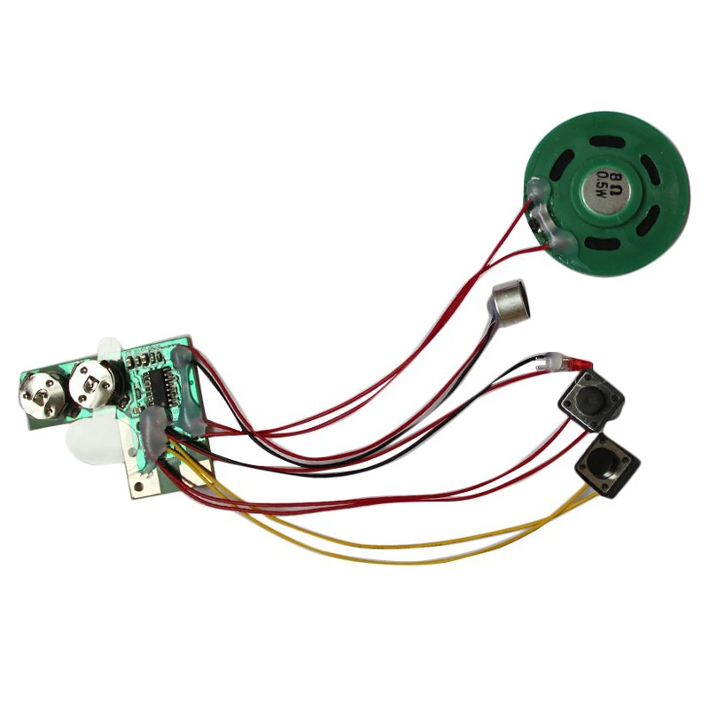 

With 4cm speaker microphone button Voice Recordable Module Board for Greeting Birthday Card Gift Music Sound Talk Chip